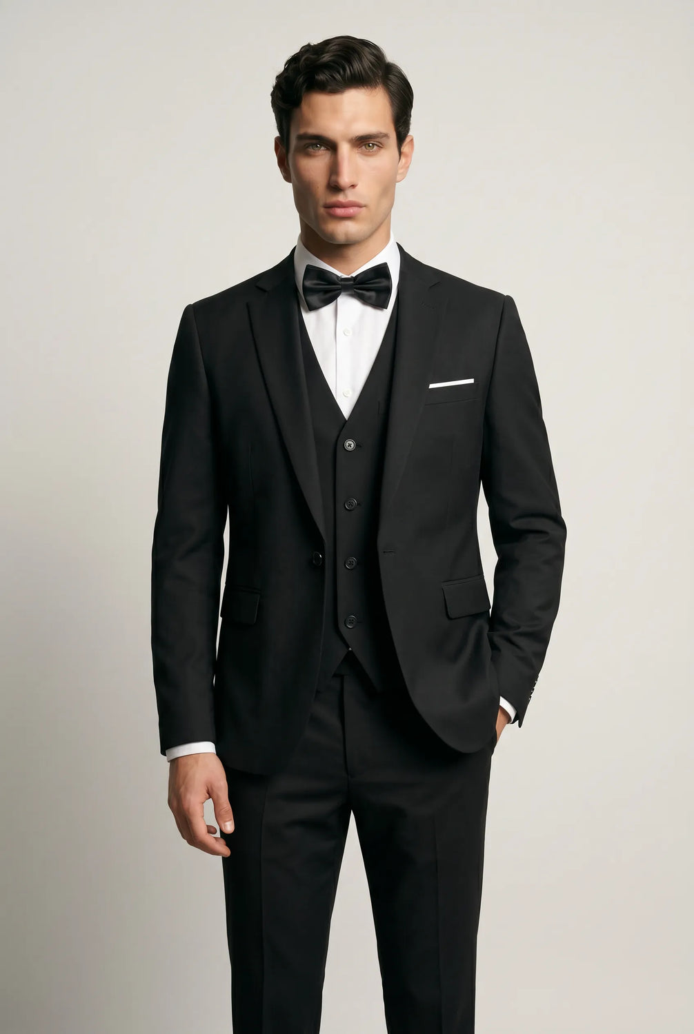 Nero Citadel - Midnight Black Essential 3-Piece Suit