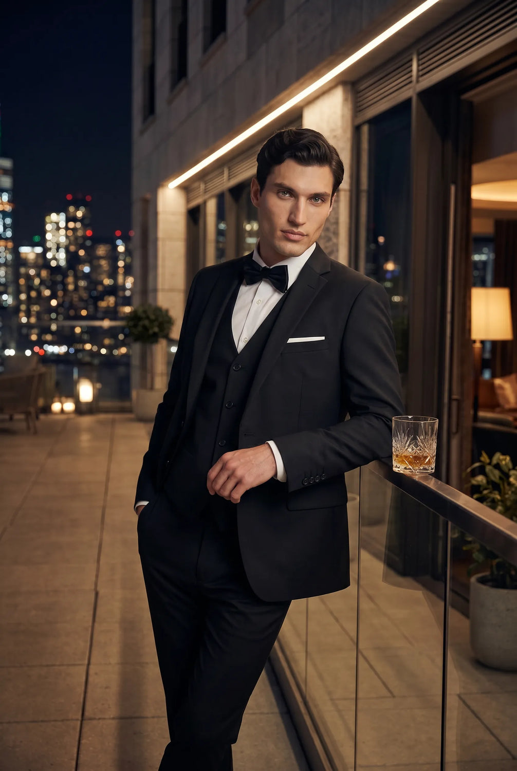 Nero Citadel - Midnight Black Essential 3-Piece Suit