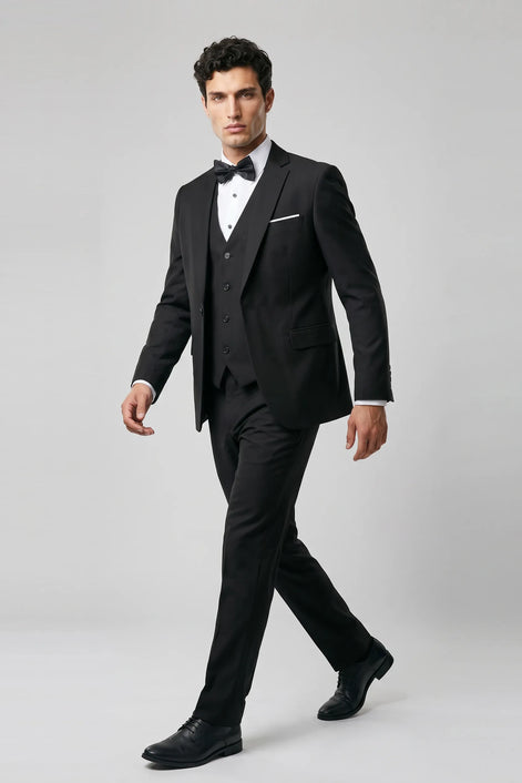 Nero Citadel - Midnight Black Essential 3-Piece Suit