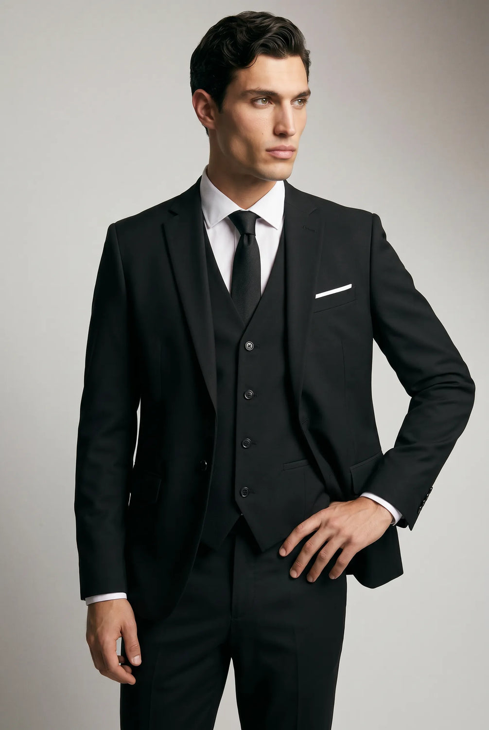 Nero Citadel - Midnight Black Essential 3-Piece Suit