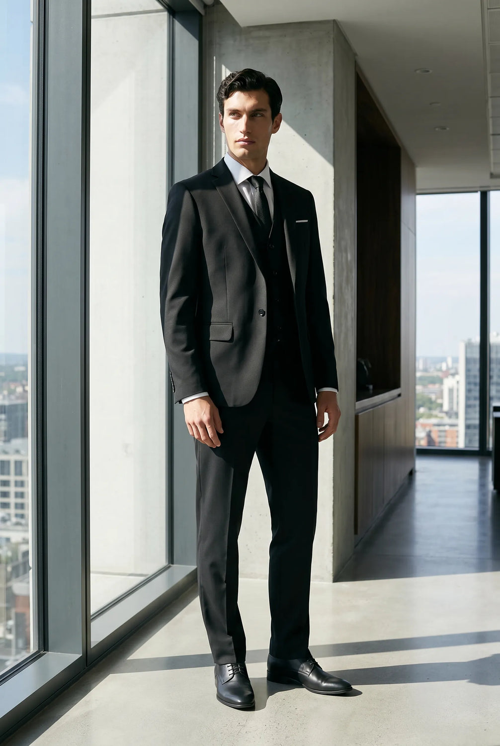 Nero Citadel - Midnight Black Essential 3-Piece Suit