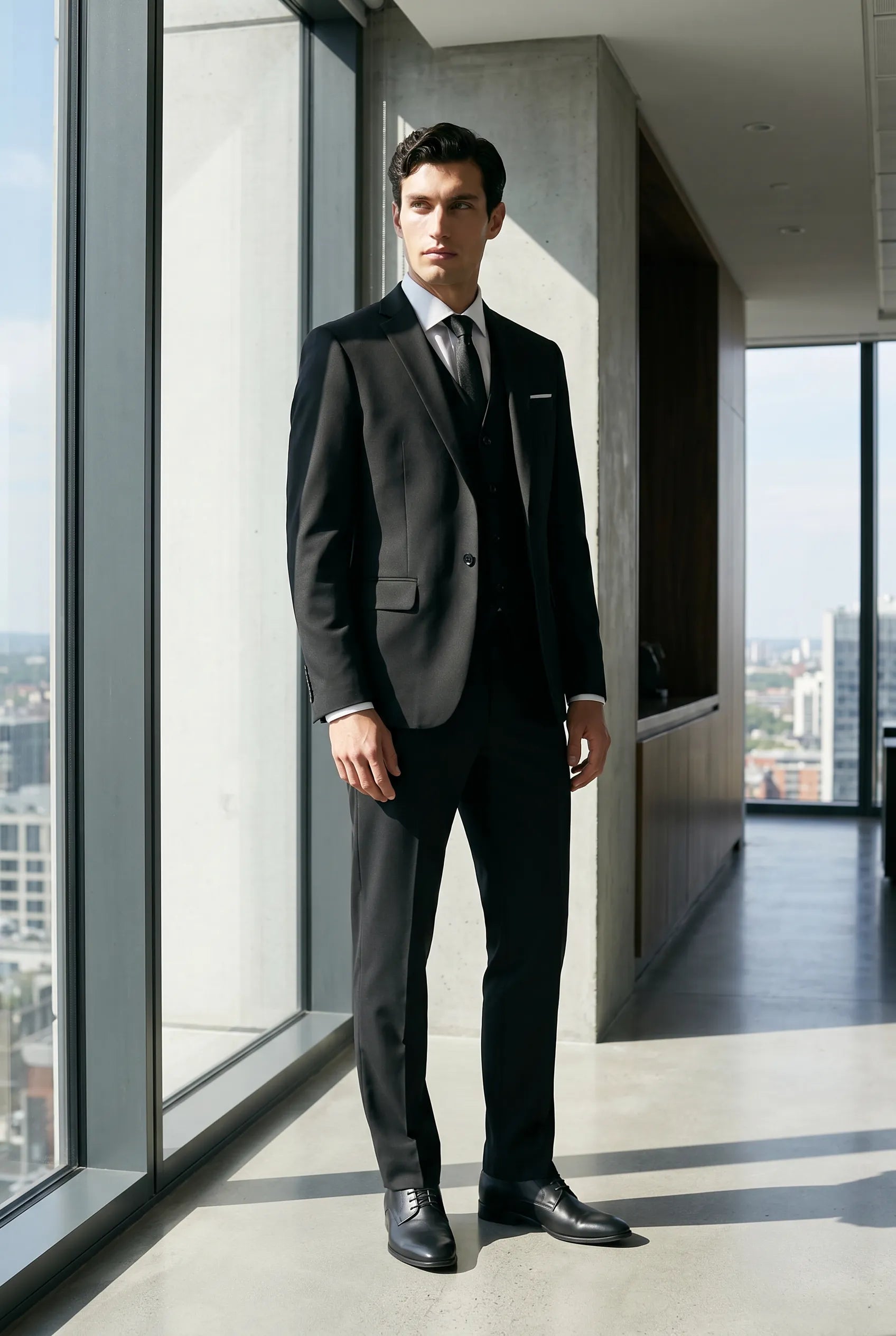Nero Citadel - Midnight Black Essential 3-Piece Suit