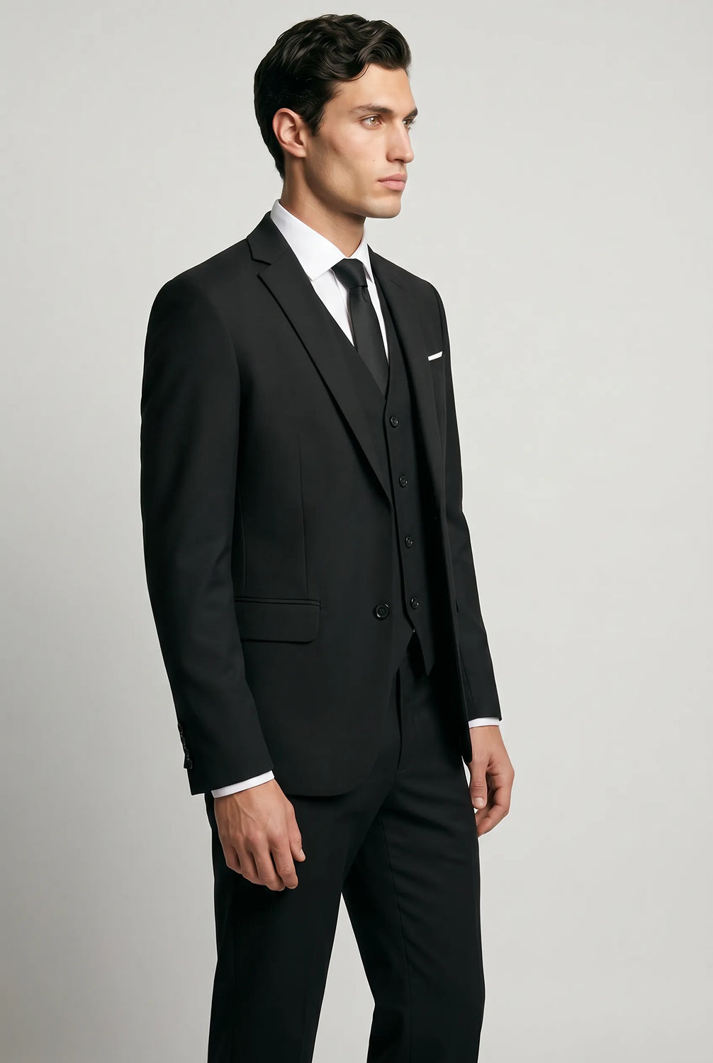 Nero Citadel - Midnight Black Essential 3-Piece Suit