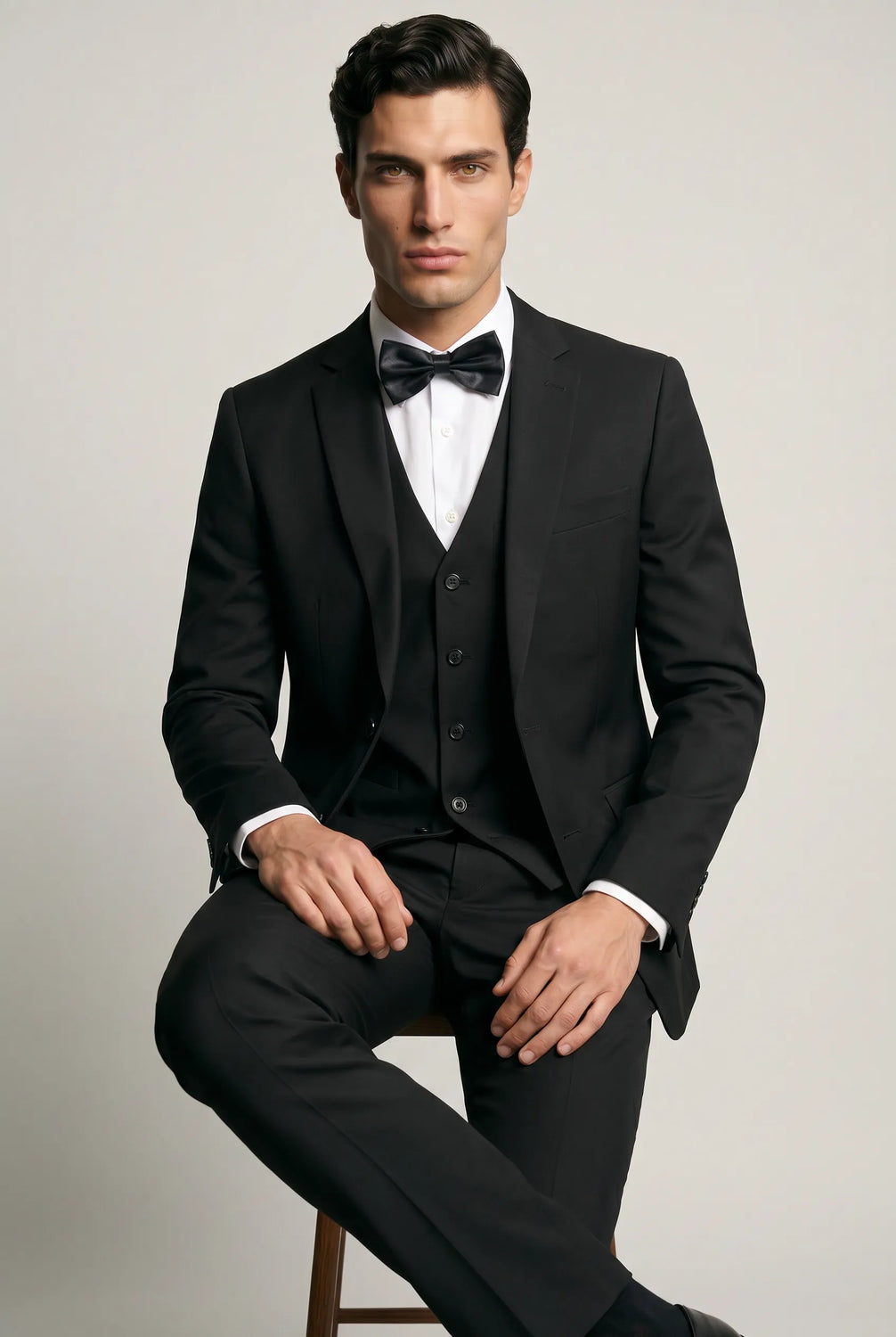 Nero Citadel - Midnight Black Essential 3-Piece Suit