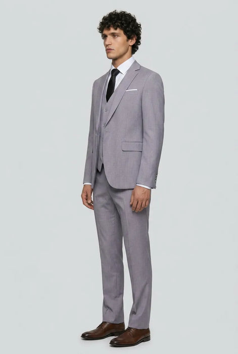 Slate Citadel - Light Grey Essential 3-Piece Suit