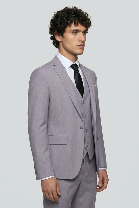 Slate Citadel - Light Grey Essential 3-Piece Suit