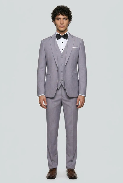 Slate Citadel - Light Grey Essential 3-Piece Suit