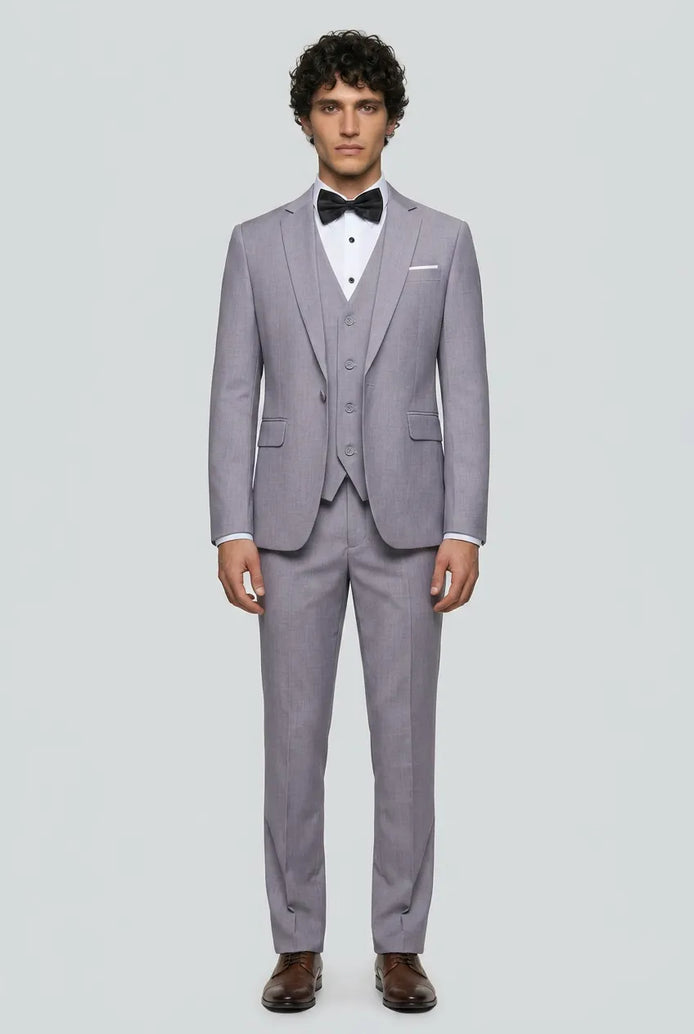 Slate Citadel - Light Grey Essential 3-Piece Suit