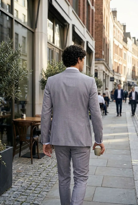 Slate Citadel - Light Grey Essential 3-Piece Suit