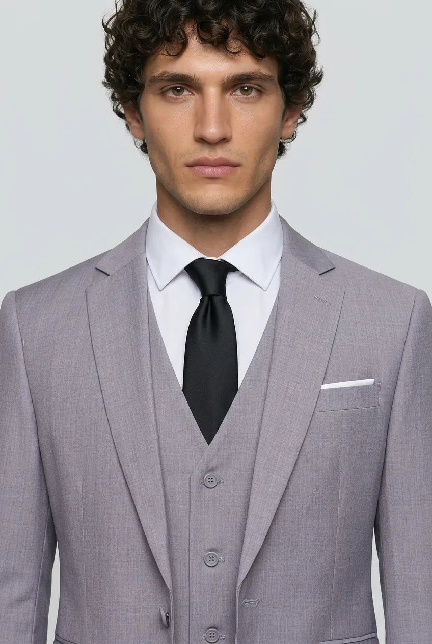 Slate Citadel - Light Grey Essential 3-Piece Suit