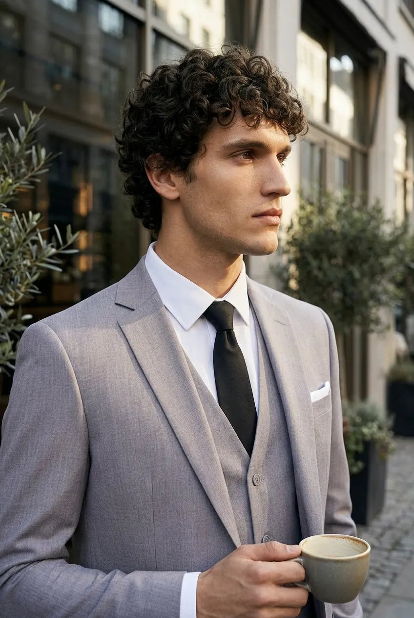 Slate Citadel - Light Grey Essential 3-Piece Suit