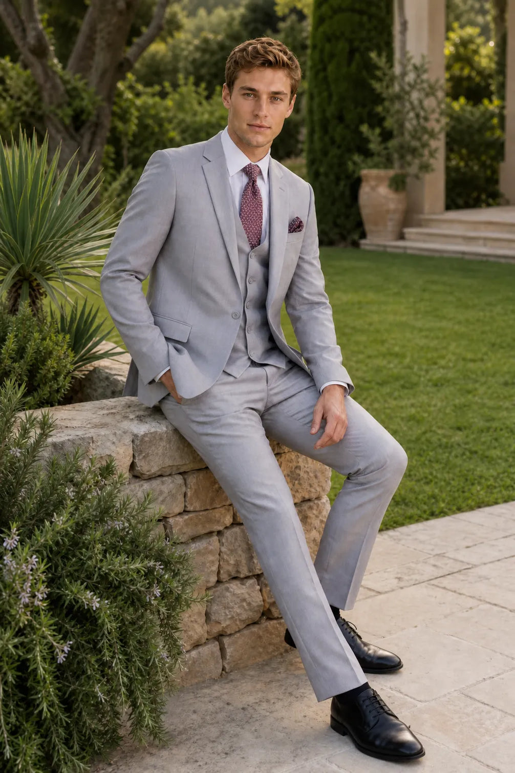 Slate Citadel - Light Grey Essential 3-Piece Suit
