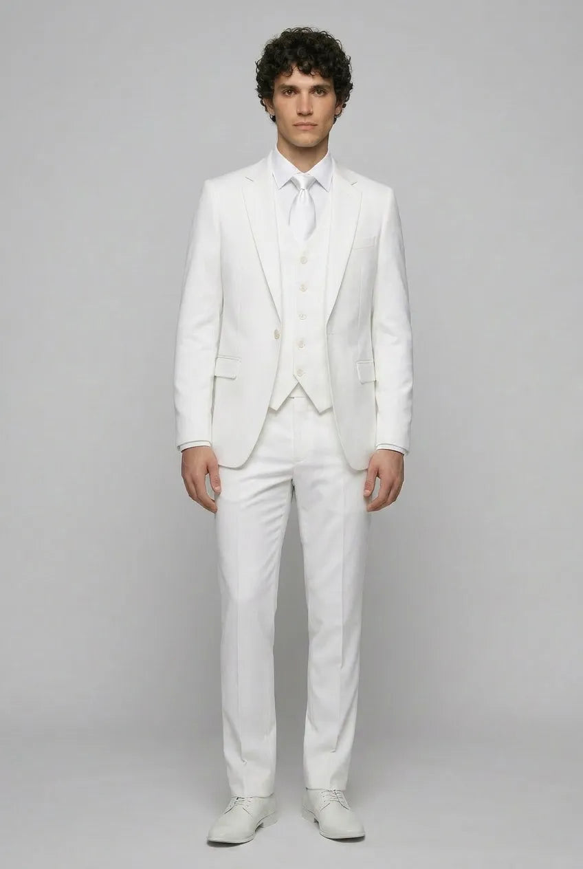 Alba Citadel - Pristine White Essential 3-Piece Suit
