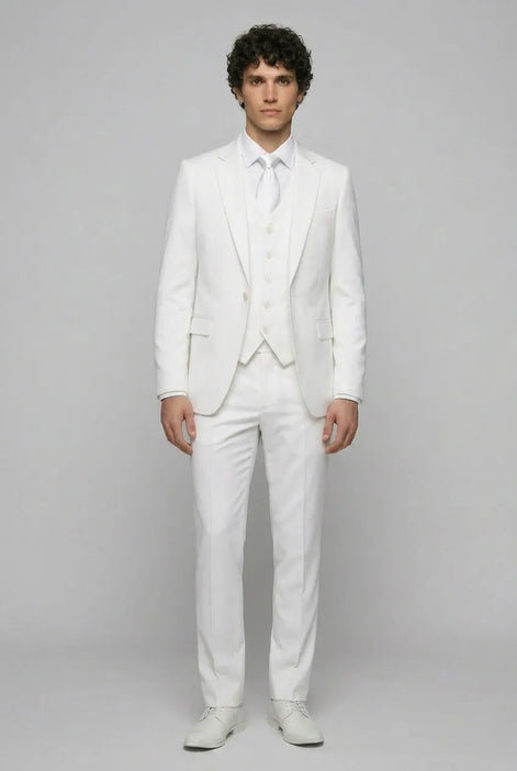 Alba Citadel - Pristine White Essential 3-Piece Suit