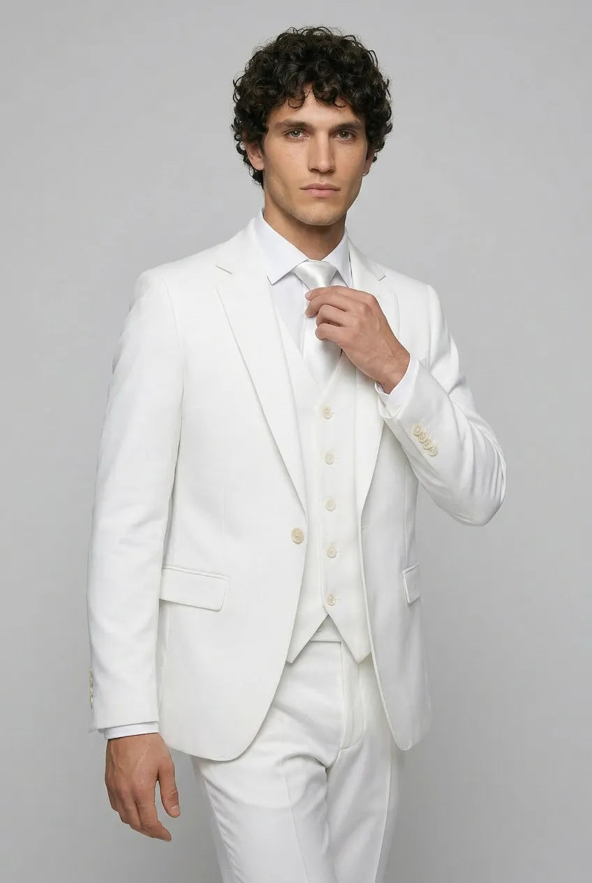 Alba Citadel - Pristine White Essential 3-Piece Suit
