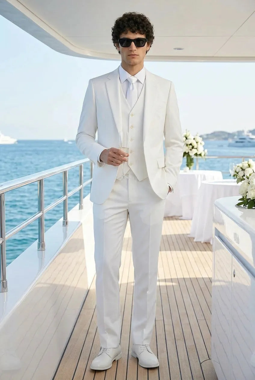 Alba Citadel - Pristine White Essential 3-Piece Suit