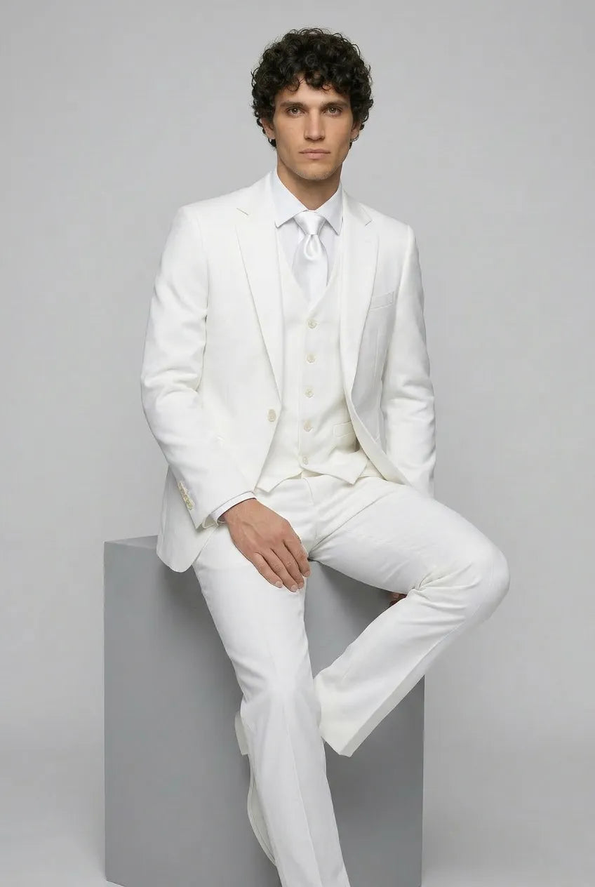 Alba Citadel - Pristine White Essential 3-Piece Suit