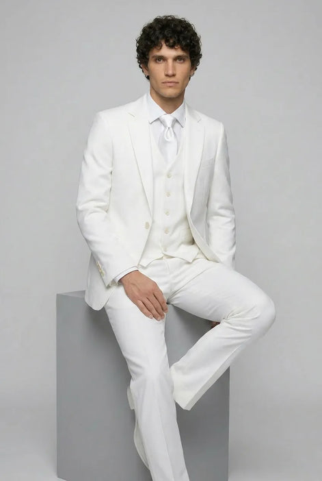 Alba Citadel - Pristine White Essential 3-Piece Suit