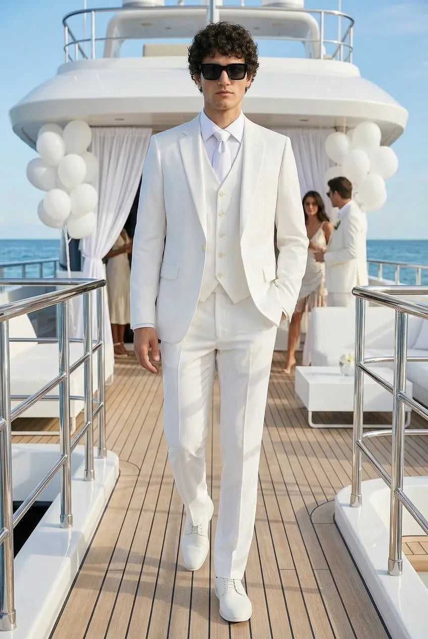 Alba Citadel - Pristine White Essential 3-Piece Suit