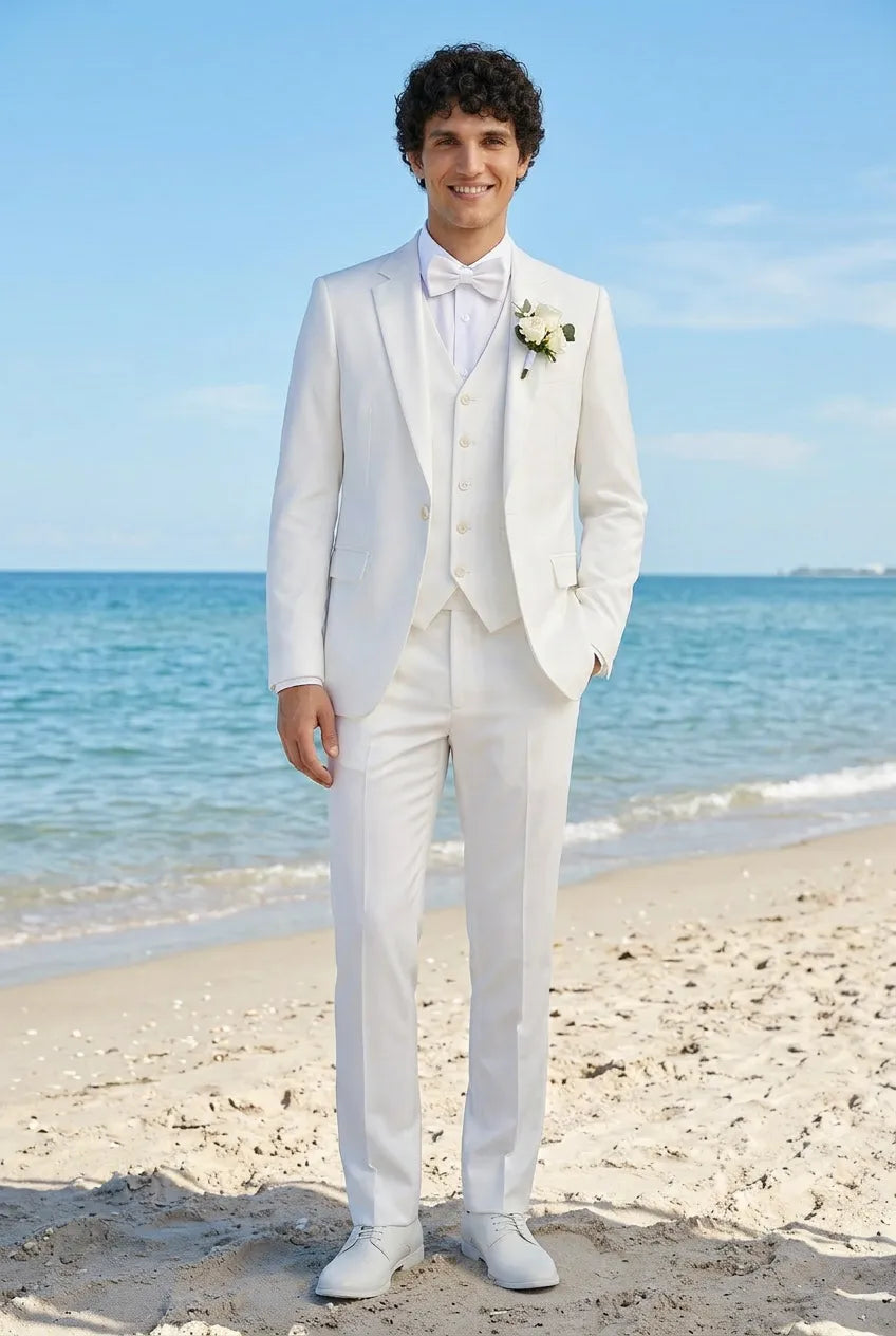 Alba Citadel - Pristine White Essential 3-Piece Suit