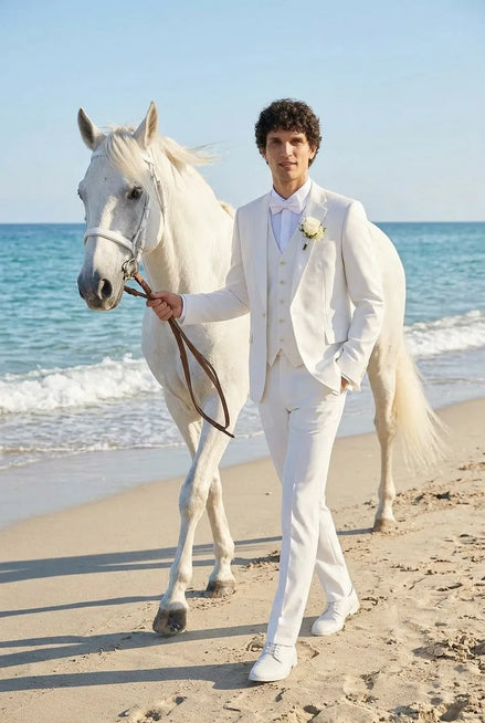 Alba Citadel - Pristine White Essential 3-Piece Suit