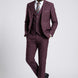 Garnet Mosaic - Burgundy Textured 3-Piece Suit - Nevo Suits