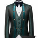 The Imperial Mandarin - Emerald Green Paisley Mandarin Collar Suit 3-Piece Set | Vintage Style | Nevo Suits