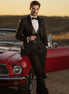 Men’s Luxury Jacquard Notched Lapel Tuxedo 3-piece Suit