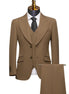 Brown suit on a mannequin with a white background