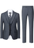 Gray suit with vest and pants on a white background