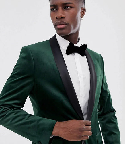 Men's Emerald Green Tuxedo Luxurious Velvet