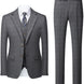 Gray checkered suit with jacket, vest, and pants on a white background