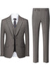Gray suit with jacket, vest, and pants on a white background