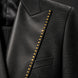 Noir Cadence - Black Double-Breasted Gold Crystal Peak Lapel Tuxedo