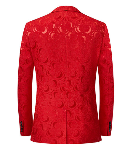 red suits for men back