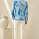 Azure Mediterranean Muse - Blue Floral Resort Blazer