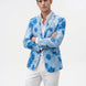 Azure Mediterranean Muse - Blue Floral Resort Blazer