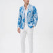 Azure Mediterranean Muse - Blue Floral Resort Blazer