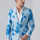 Azure Mediterranean Muse - Blue Floral Resort Blazer