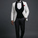 Glacier Masterpiece - White Jacquard Velvet 3-Piece Tuxedo