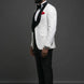 Glacier Masterpiece - White Jacquard Velvet 3-Piece Tuxedo