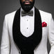 Glacier Masterpiece - White Jacquard Velvet 3-Piece Tuxedo