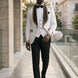 Platinum Imperial - White Gold Rose Jacquard Shawl 3-Piece Tuxedo