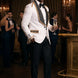 Platinum Imperial - White Gold Rose Jacquard Shawl 3-Piece Tuxedo