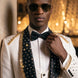 Platinum Imperial - White Gold Rose Jacquard Shawl 3-Piece Tuxedo