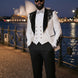 Arctic Vanguard - White & Black Wing Beaded 3-Piece Tuxedo