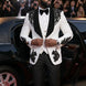 Arctic Vanguard - White & Black Wing Beaded 3-Piece Tuxedo