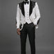 Arctic Vanguard - White & Black Wing Beaded 3-Piece Tuxedo