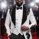Arctic Vanguard - White & Black Wing Beaded 3-Piece Tuxedo