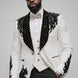 Arctic Vanguard - White & Black Wing Beaded 3-Piece Tuxedo